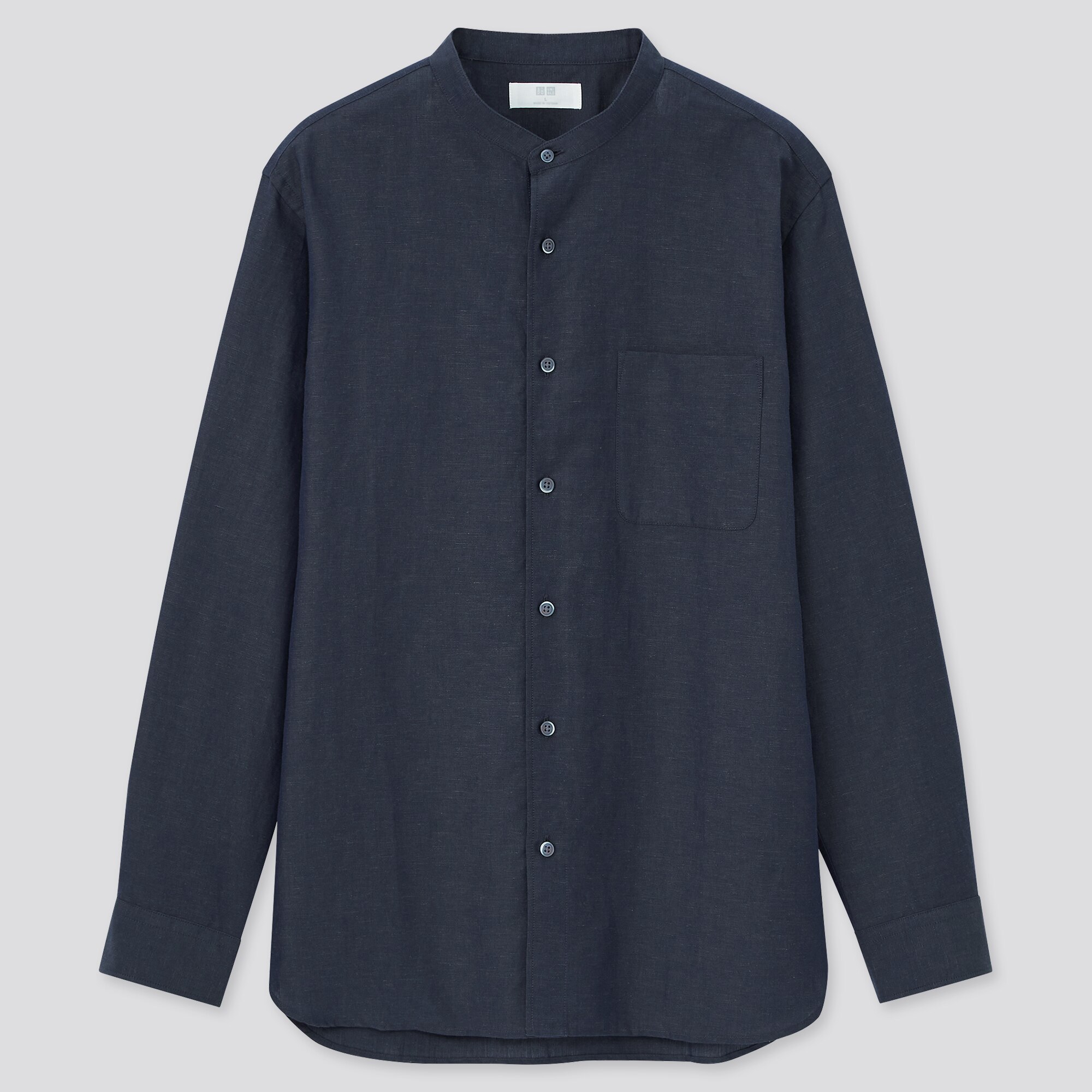 uniqlo grandad collar shirt