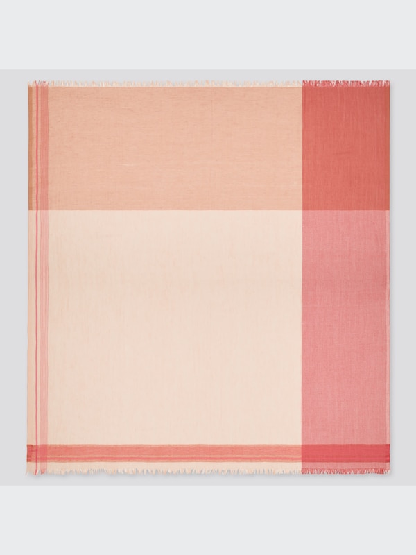 Square Color Block Fringe Stole