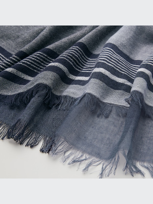 Square Color Block Fringe Stole