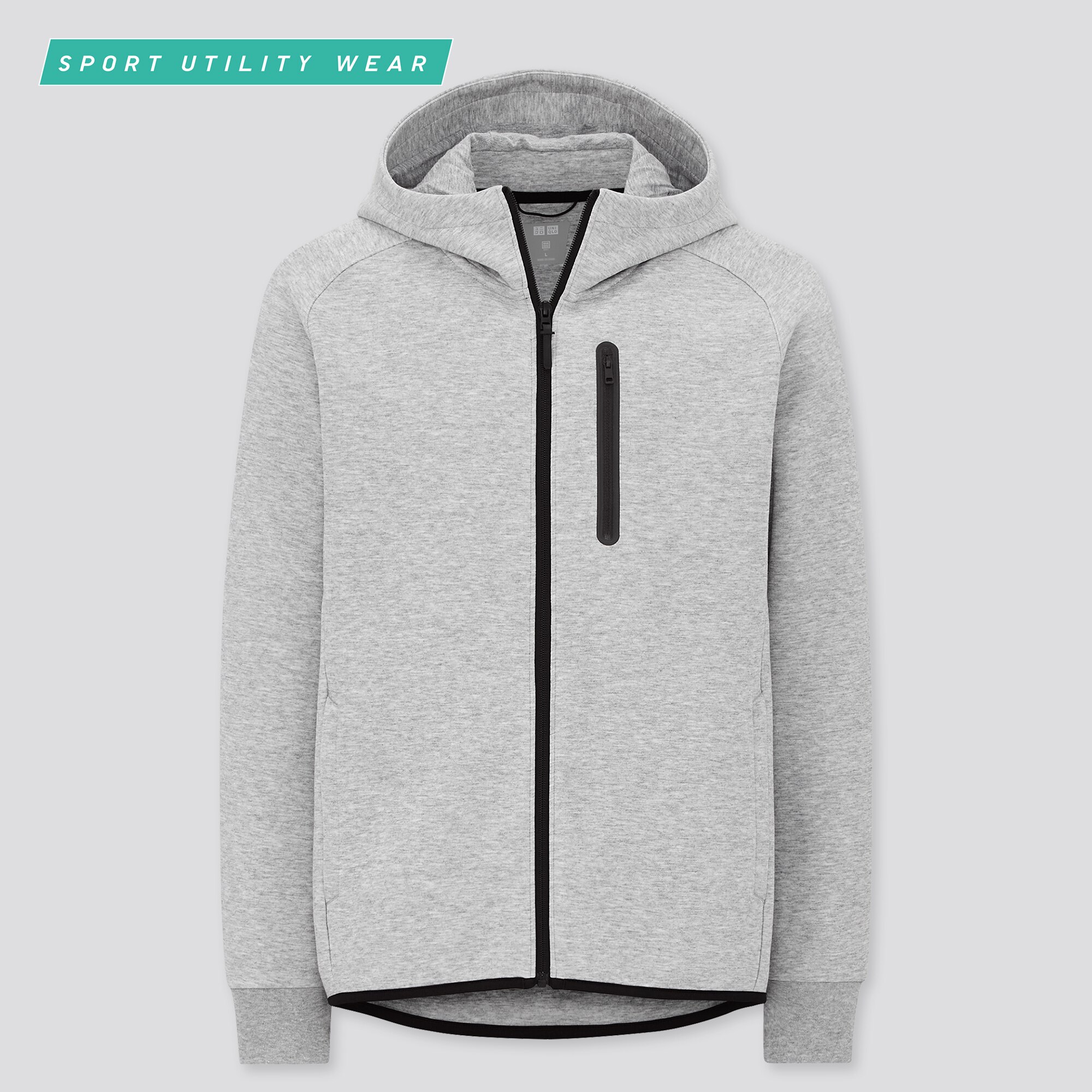 uniqlo dry stretch sweat full zip hoodie