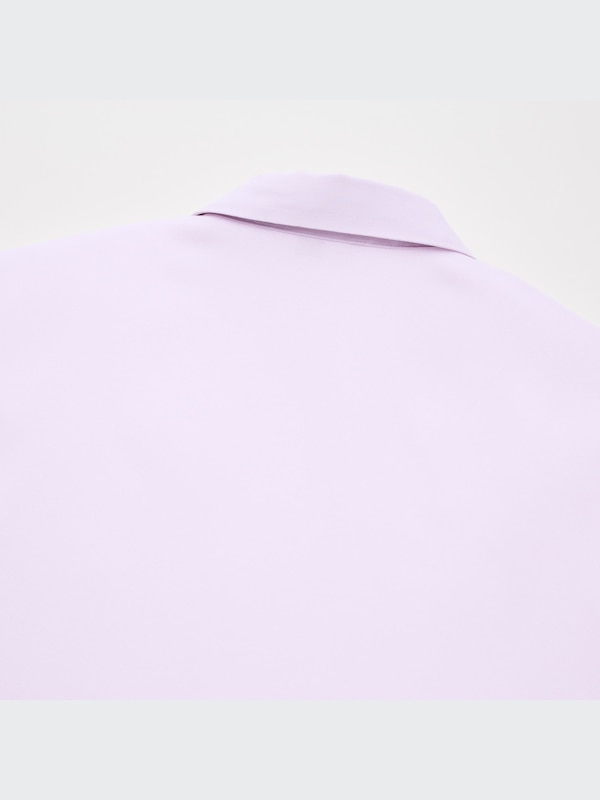 Rayon Skipper Collar 3/4-Sleeve Blouse