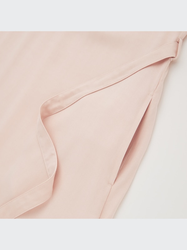 Rayon Long-Sleeve Shirt Dress