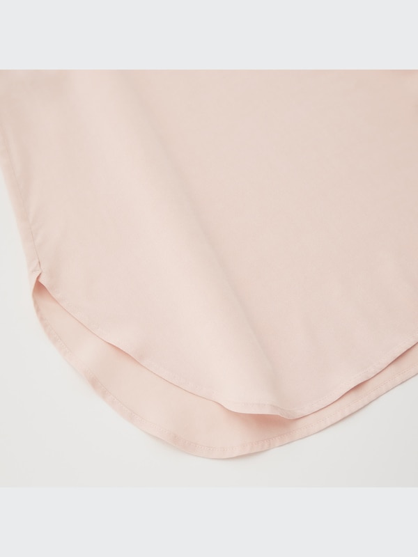 Rayon Long-Sleeve Shirt Dress