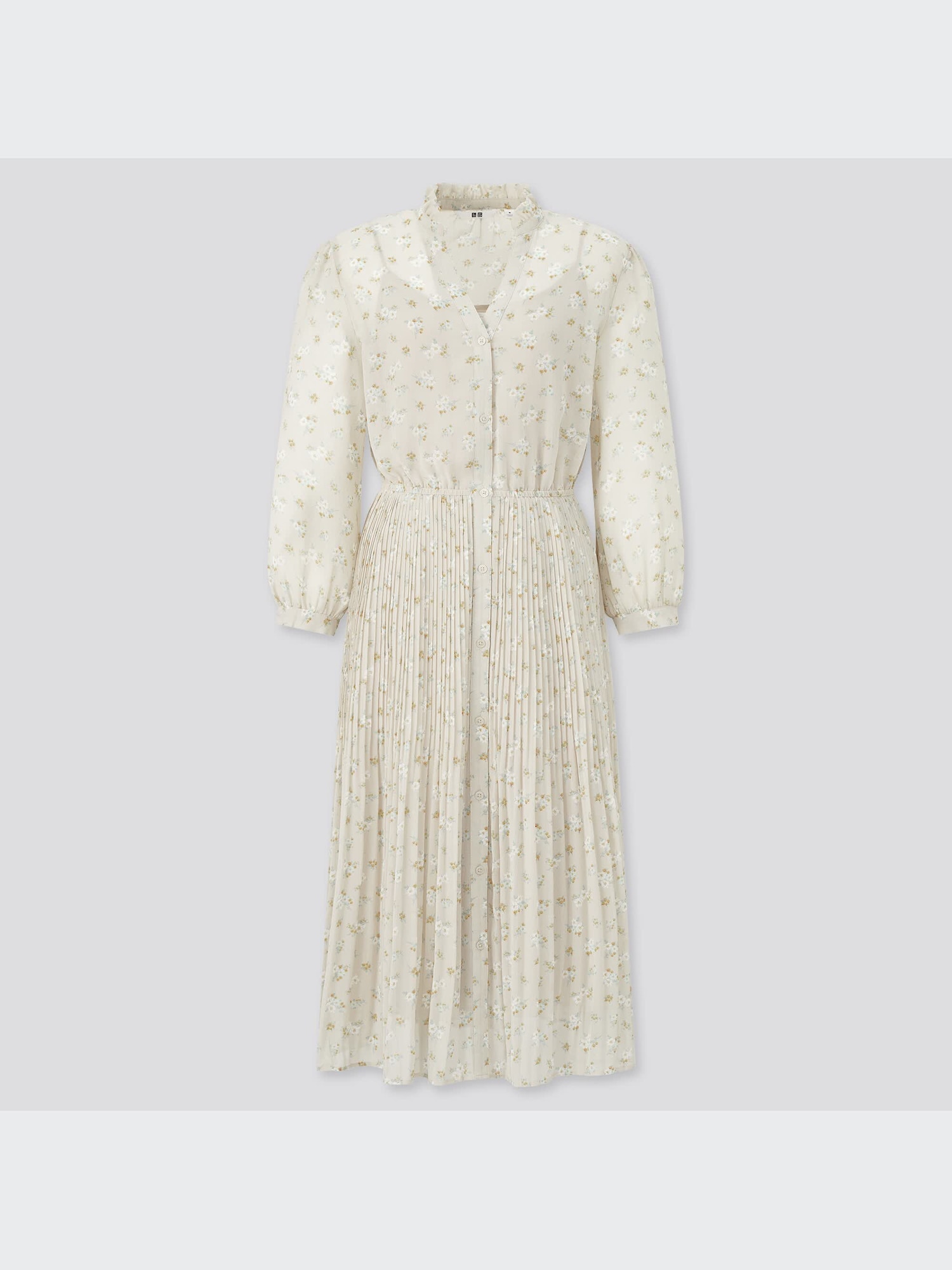 uniqlo chiffon 3/4 sleeve dress Uniqlo