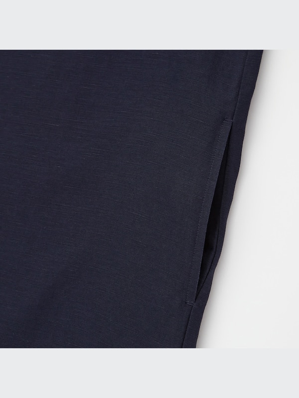 Linen-Blend Short-Sleeve Kaftan Dress