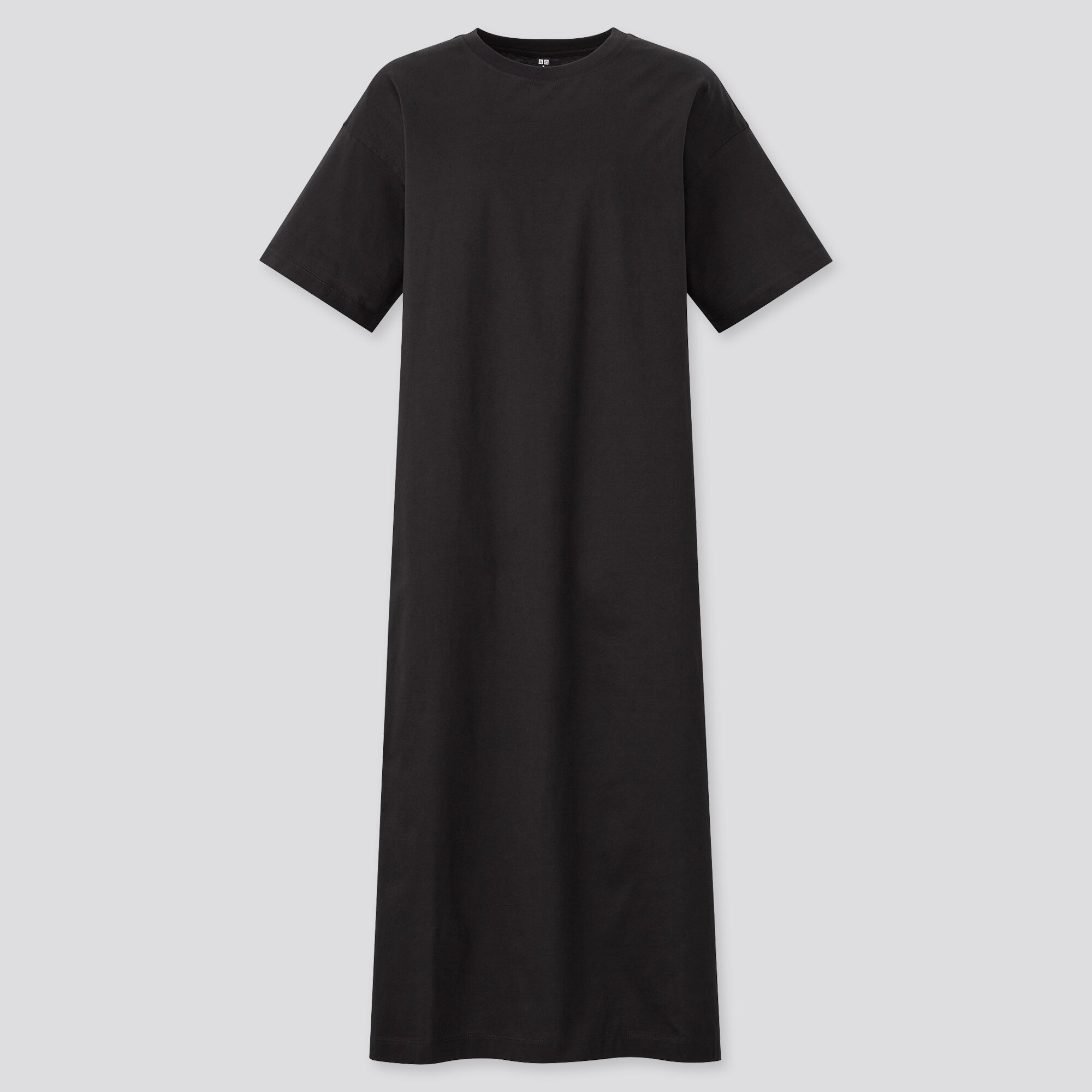Women Mercerised Cotton Longline T-Shirt Dress | UNIQLO