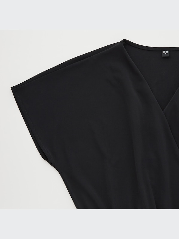 Crepe Jersey Short-Sleeve Romper