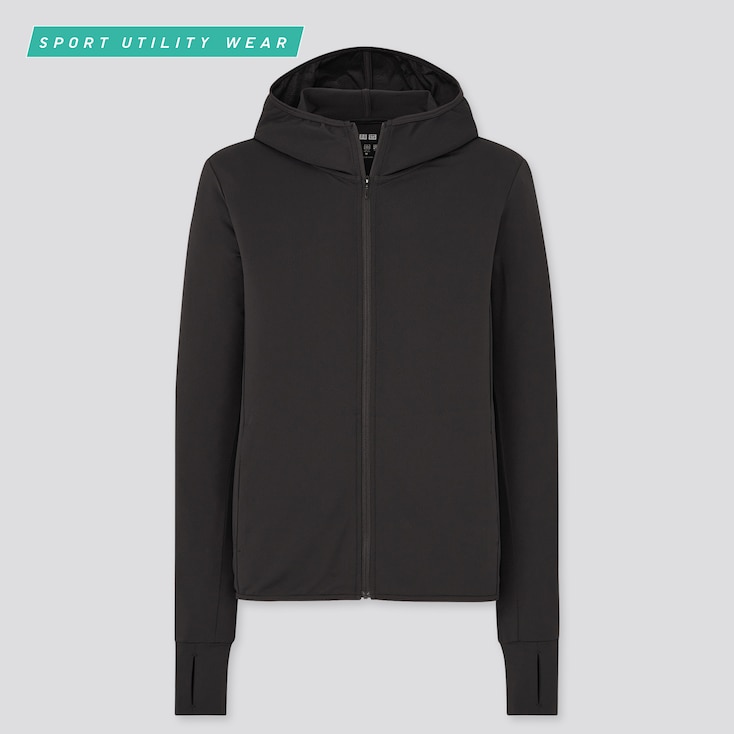 WOMEN AIRism UV PROTECTION MESH LONG-SLEEVE FULL-ZIP HOODIE