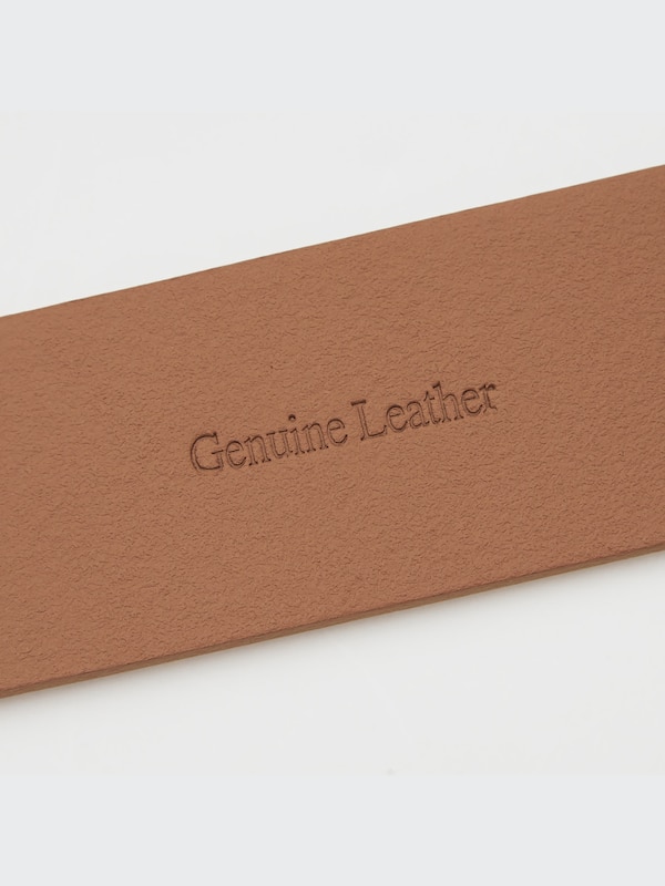 Leather Oval Buckle Belt