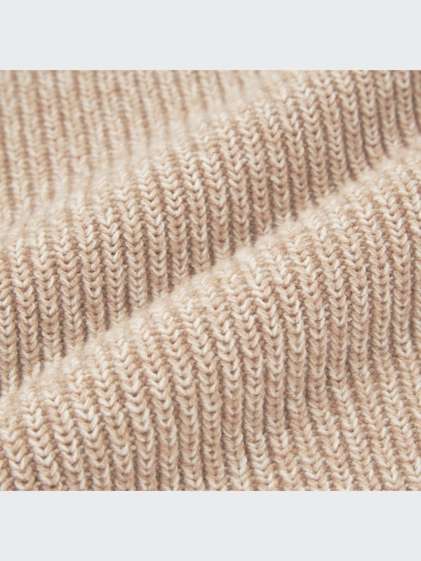 Washable Middle Gauge Half-Zip Long Sleeve Sweater