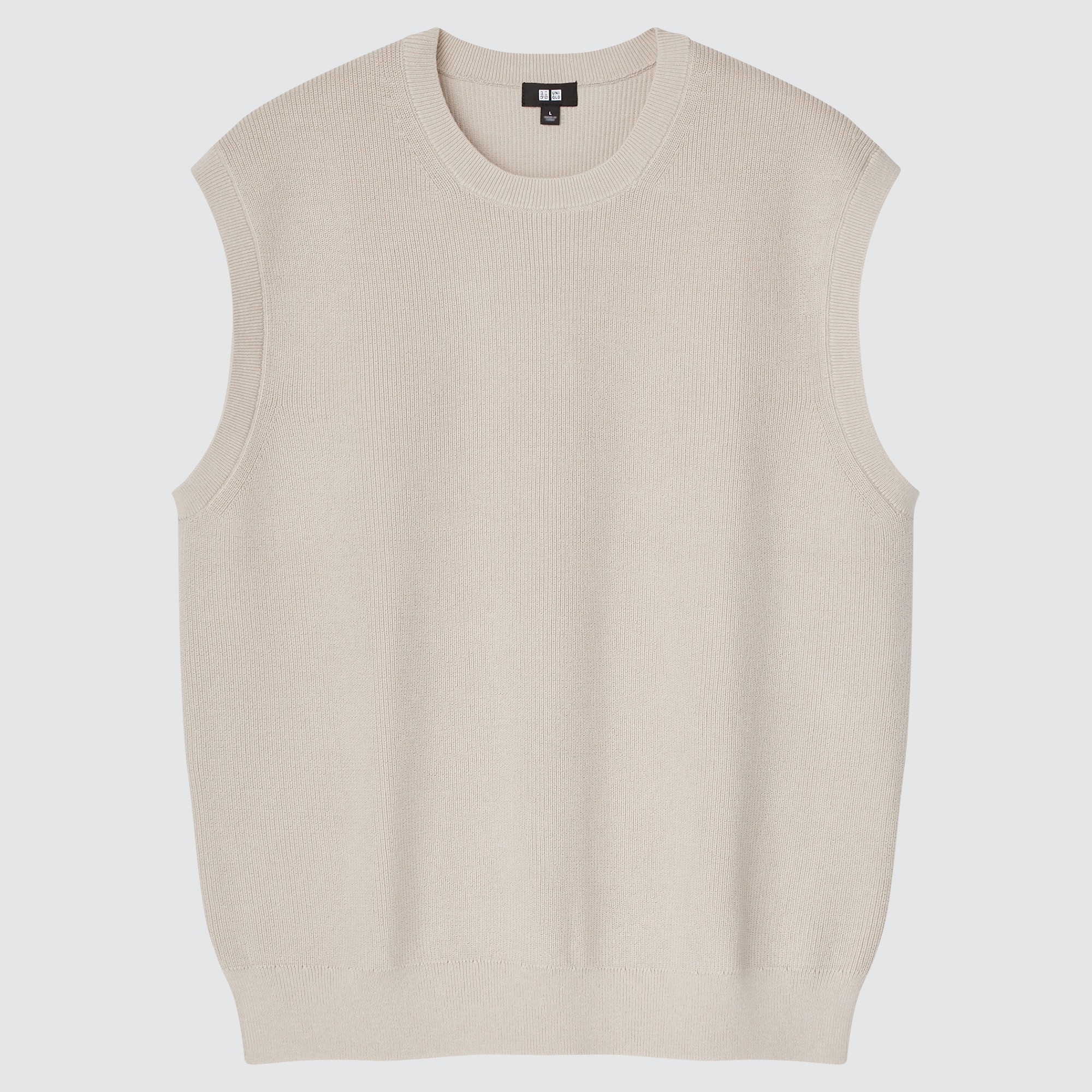 Washable Oversized Fit Crew Neck Vest UNIQLO UK
