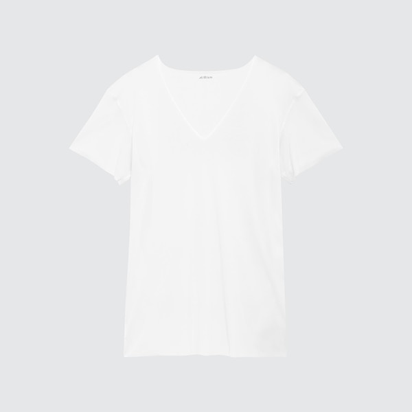 AIRism Micro Mesh V-Neck Short-Sleeve T-Shirt | UNIQLO US
