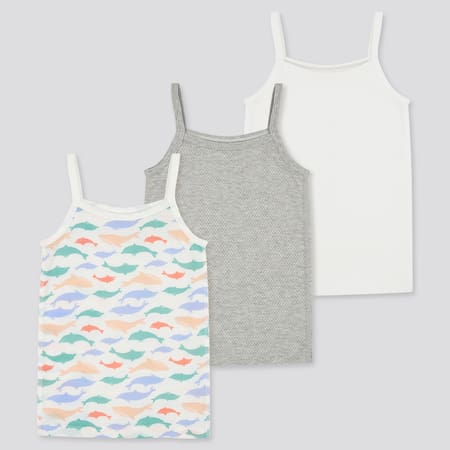 Babies Toddler Cotton Mesh Inner Camisole (Three Pack)