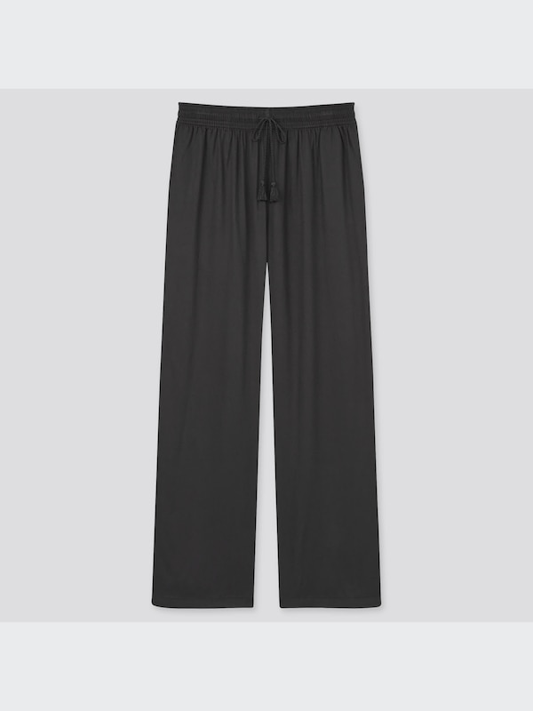 Satin Drape Straight Pants