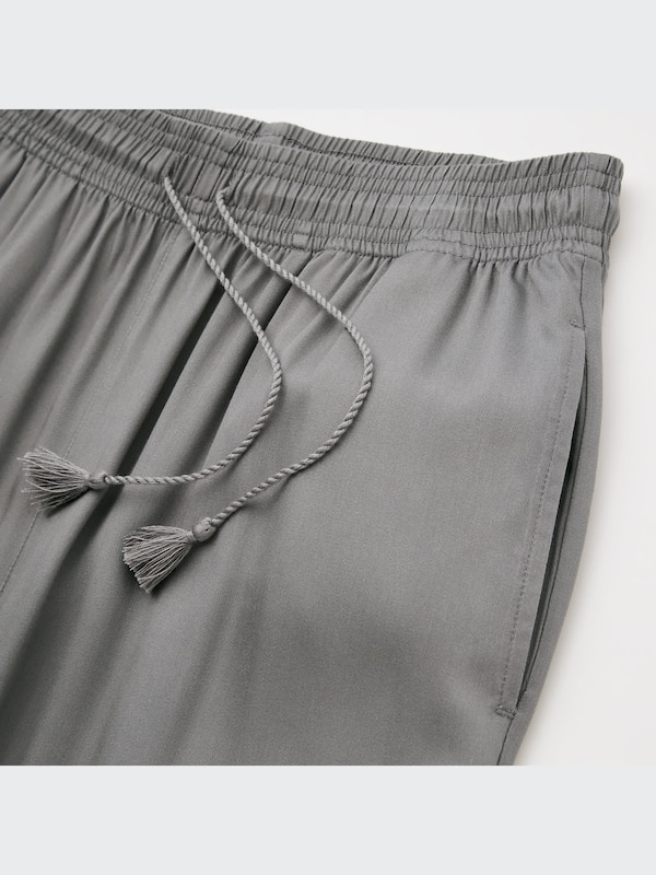 Satin Drape Straight Pants