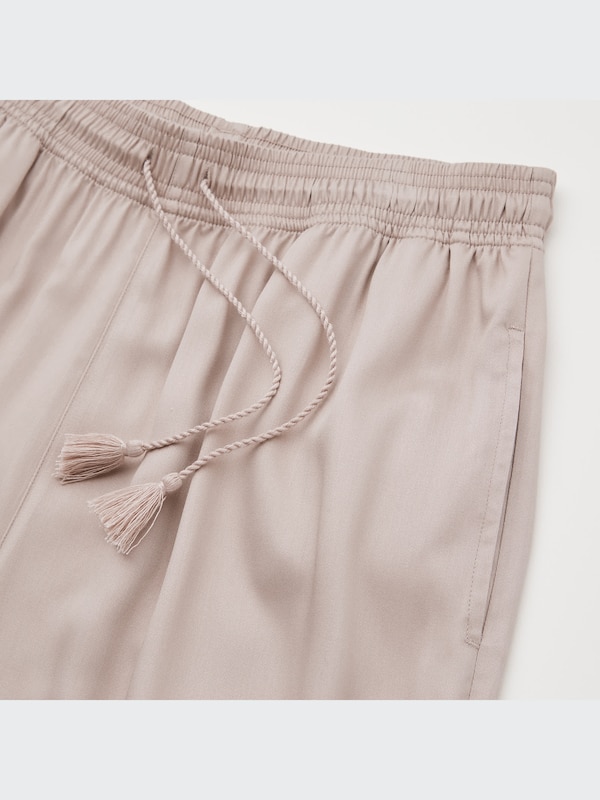 Satin Drape Straight Pants