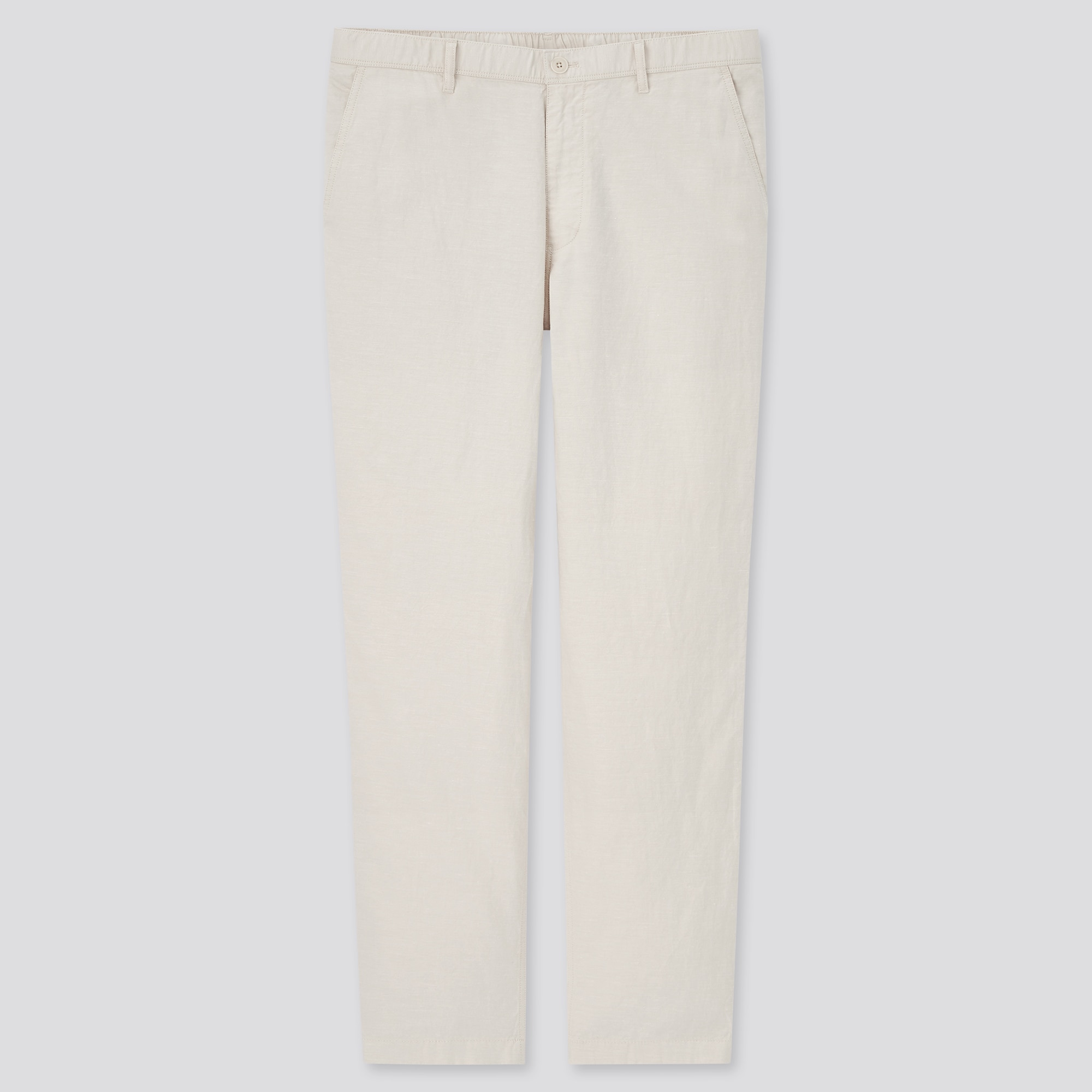 uniqlo linen blend relaxed straight pants