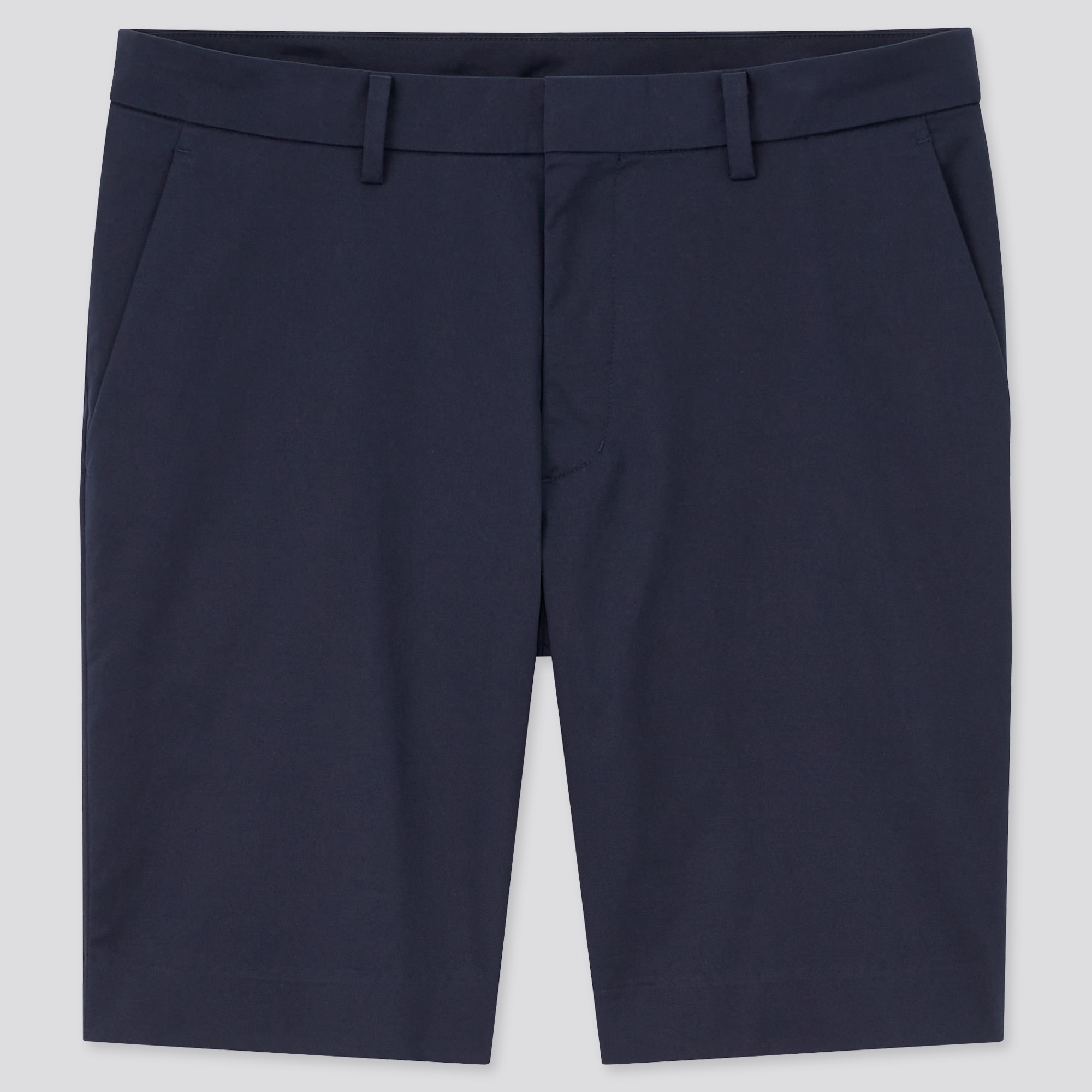 Uniqlo navy paper bag shorts  Blue shorts outfit, Uniqlo shorts, Belted  shorts outfits