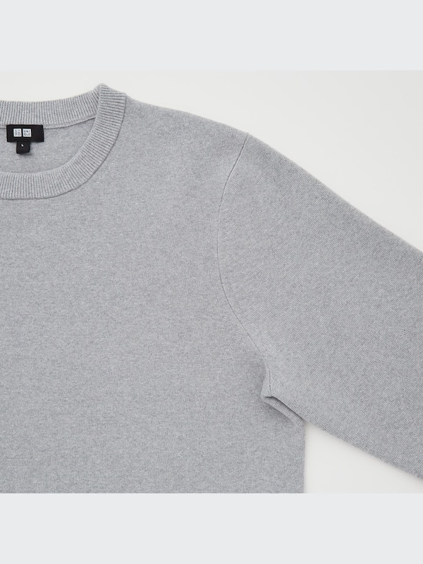 Washable Stretch Crew Neck Long-Sleeve Sweater