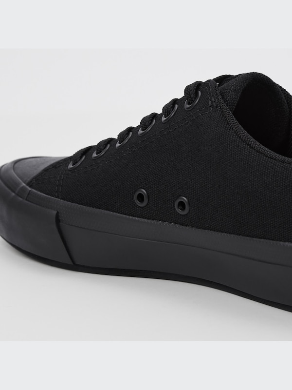 Cotton Canvas Lace Up Sneakers