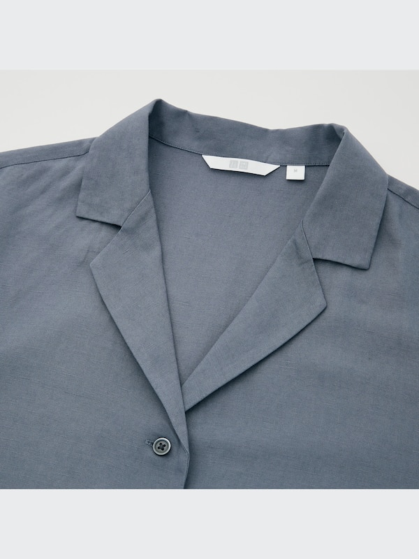 Linen Blend Short-Sleeve Shirt