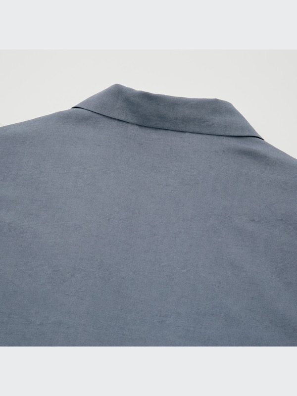 Linen Blend Short-Sleeve Shirt