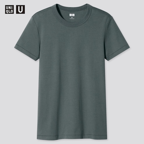 Uniqlo AIRism Seamless Boat Neck Short-Sleeve T-Shirt Gray Size XS - $15  (25% Off Retail) - From Katie