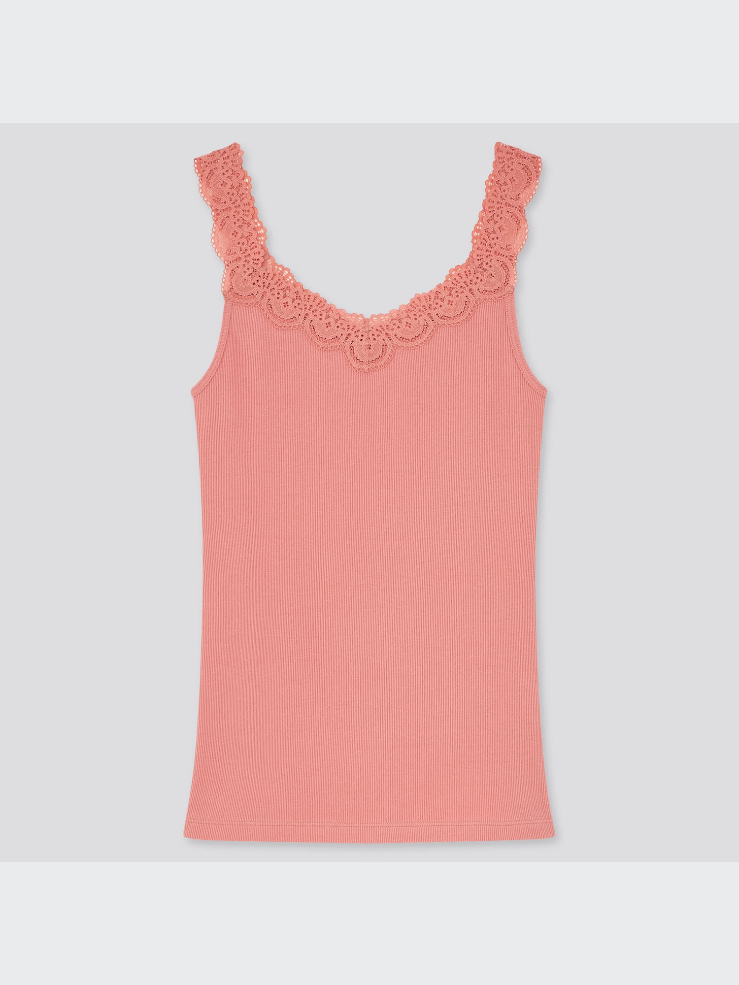 Cotton Ribbed Lace Sleeveless Top | UNIQLO US