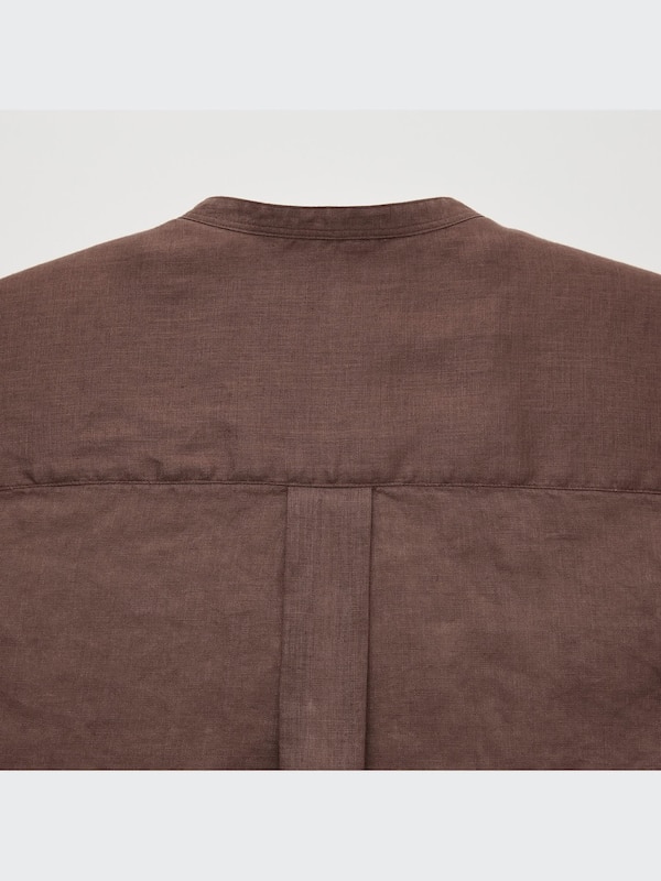 Premium Linen Skipper Collar 3/4-Sleeve Shirt