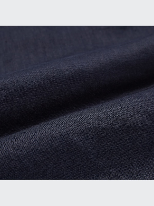 Premium Linen Skipper Collar 3/4-Sleeve Shirt