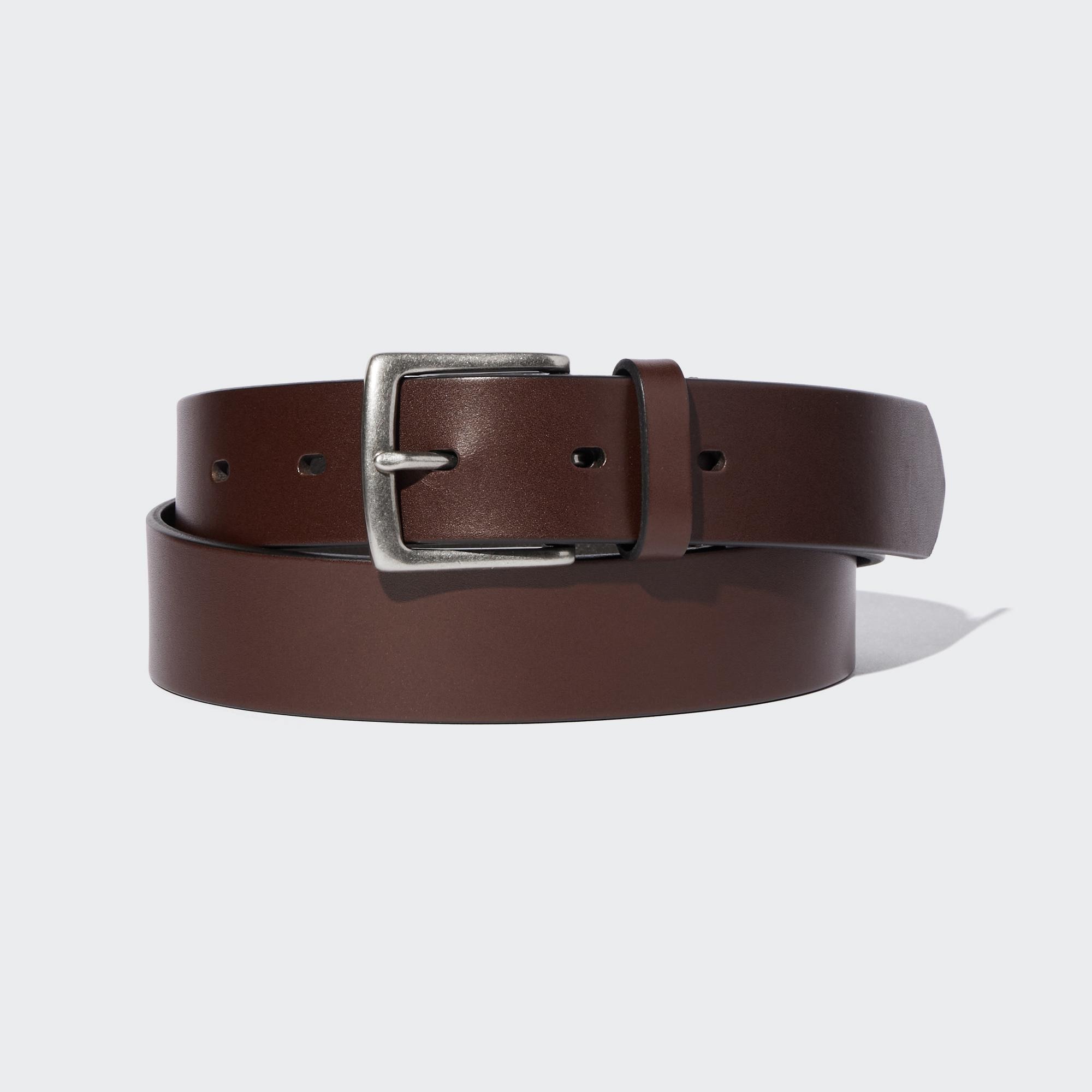 Mens leather deals belts sale