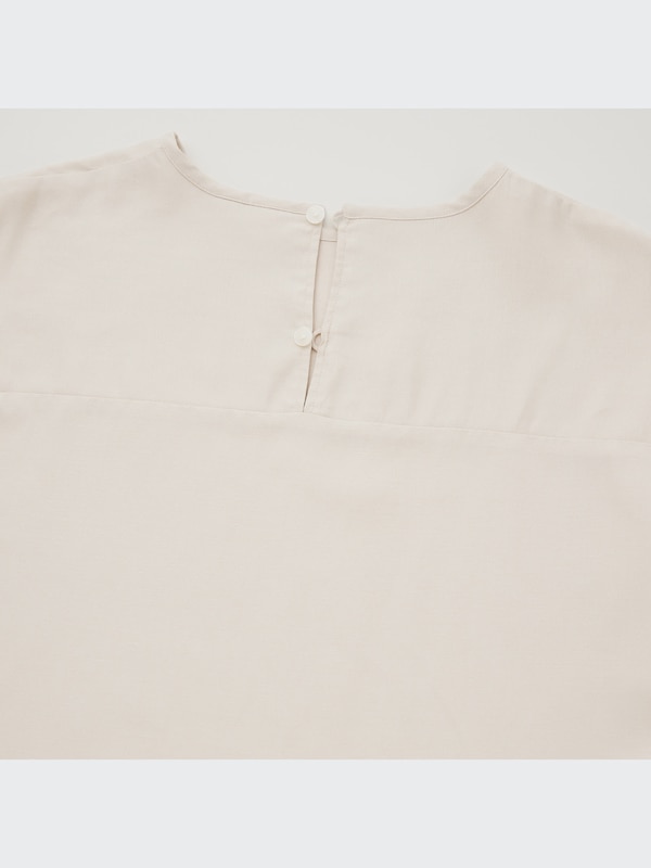 Rayon-Linen Long-Sleeve Blouse (Hana Tajima)