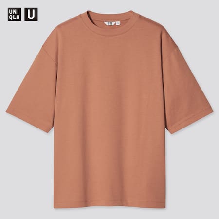Uniqlo U AIRism Baumwoll Oversize T-Shirt mit Halbarm
