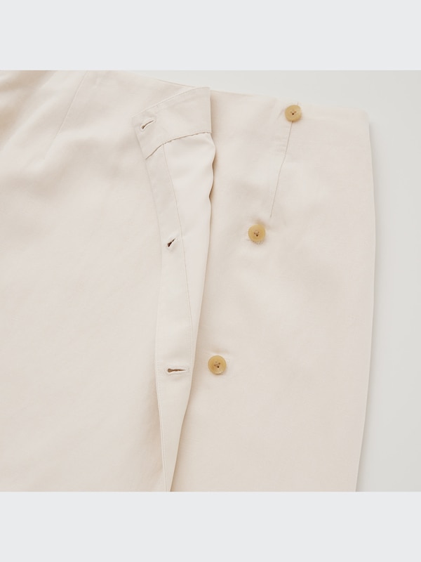 Rayon-Linen Wrap Skirt (Hana Tajima)