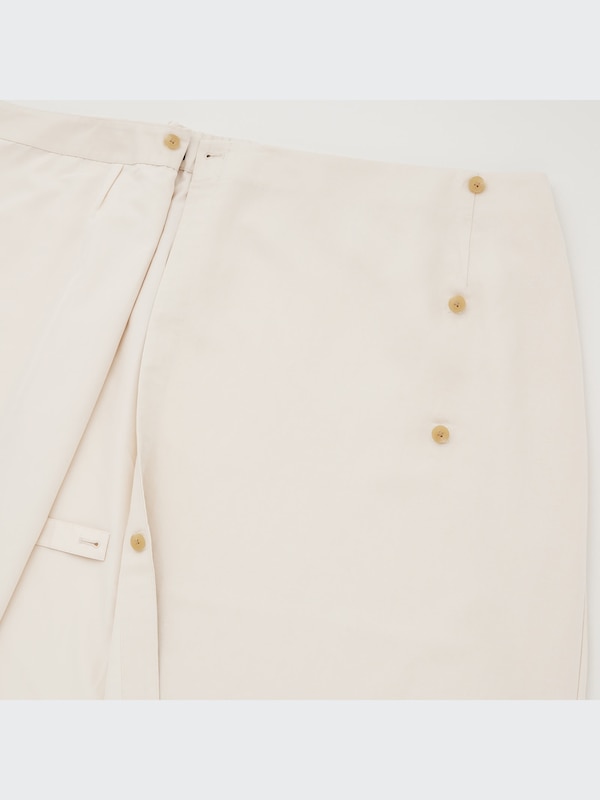 Rayon-Linen Wrap Skirt (Hana Tajima)