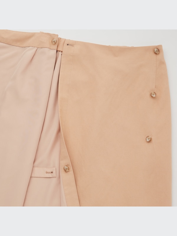 Rayon-Linen Wrap Skirt (Hana Tajima)