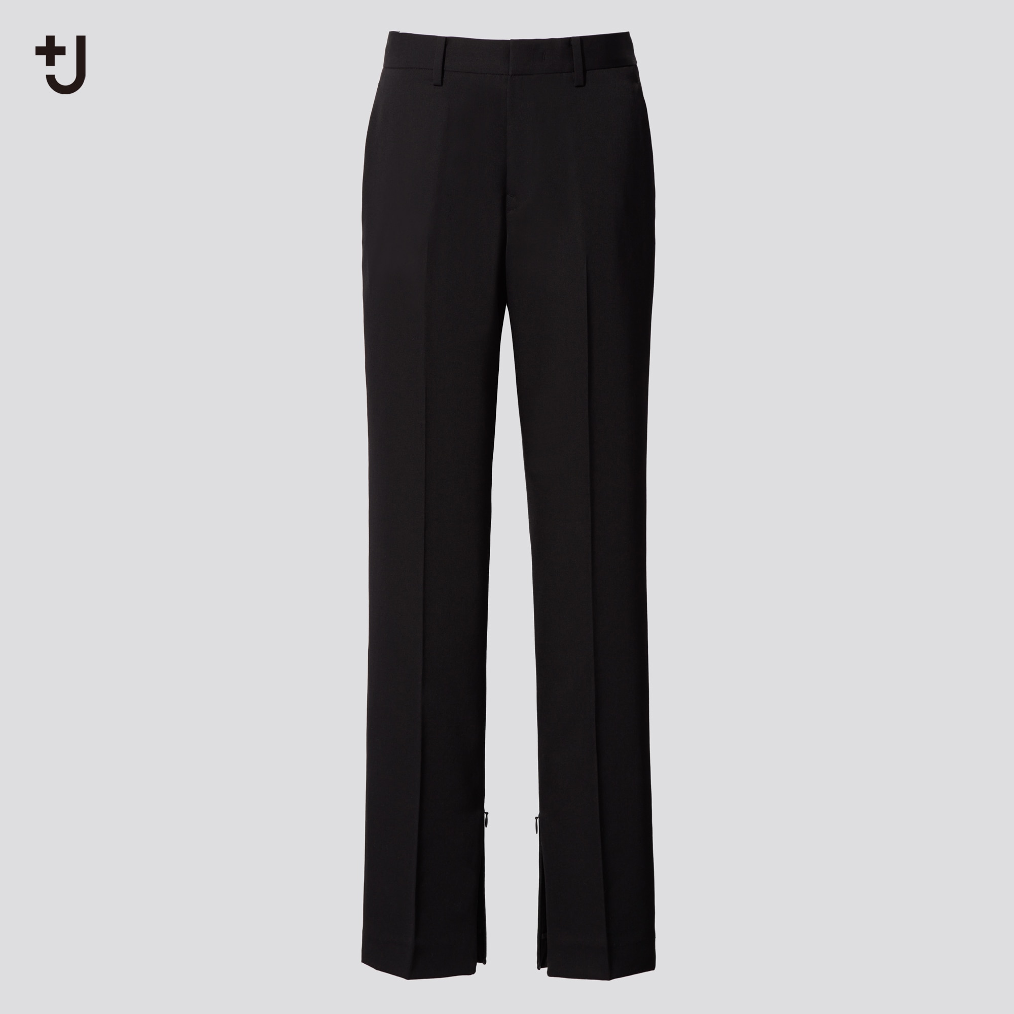 black tapered work trousers