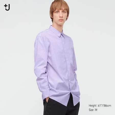 Men +J Supima Cotton Regular Fit Shirt (Regular Collar)