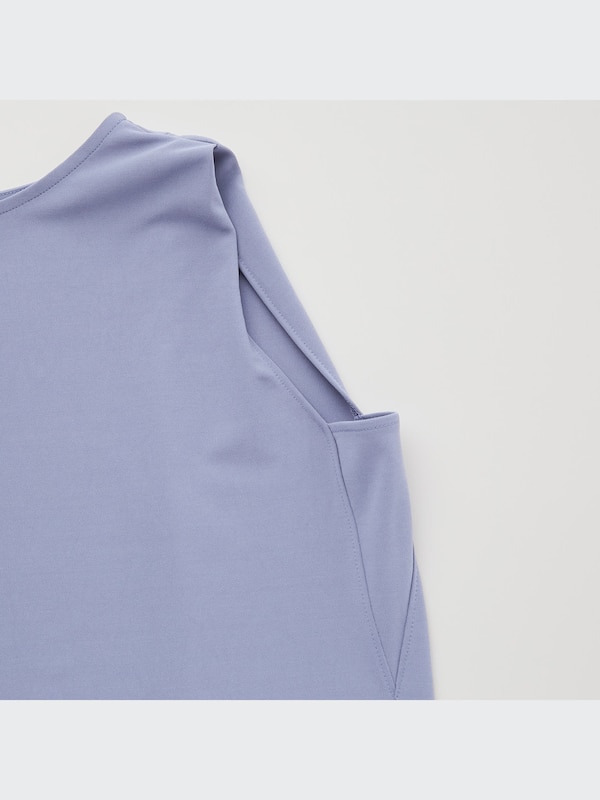 Crepe Jersey Sleeveless T-Shirt