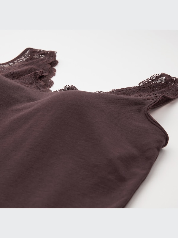 Modal Cotton Lace V-Neck Sleeveless Bra Top