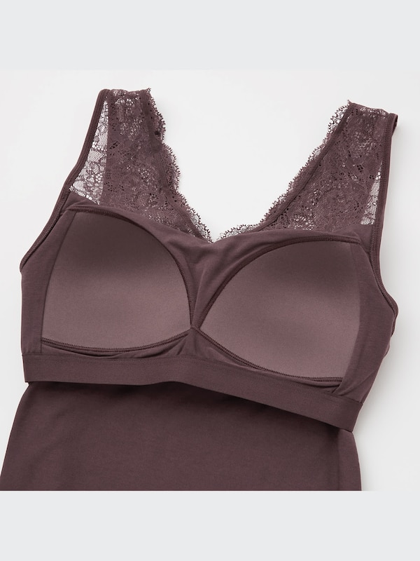 Modal Cotton Lace V-Neck Sleeveless Bra Top