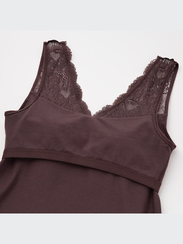 Modal Cotton Lace V-Neck Sleeveless Bra Top