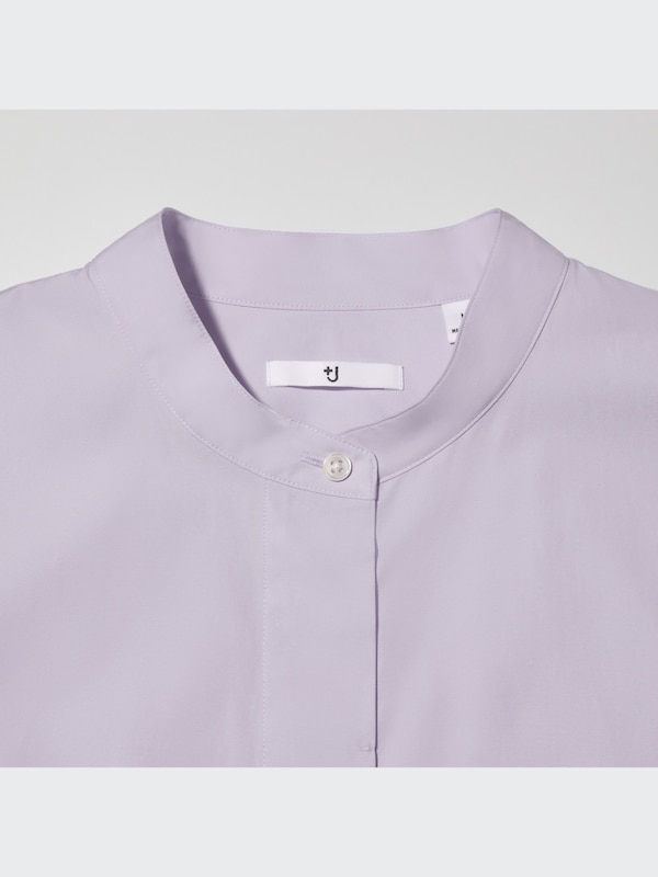 Supima® Cotton Stand Collar Long-Sleeve Shirt