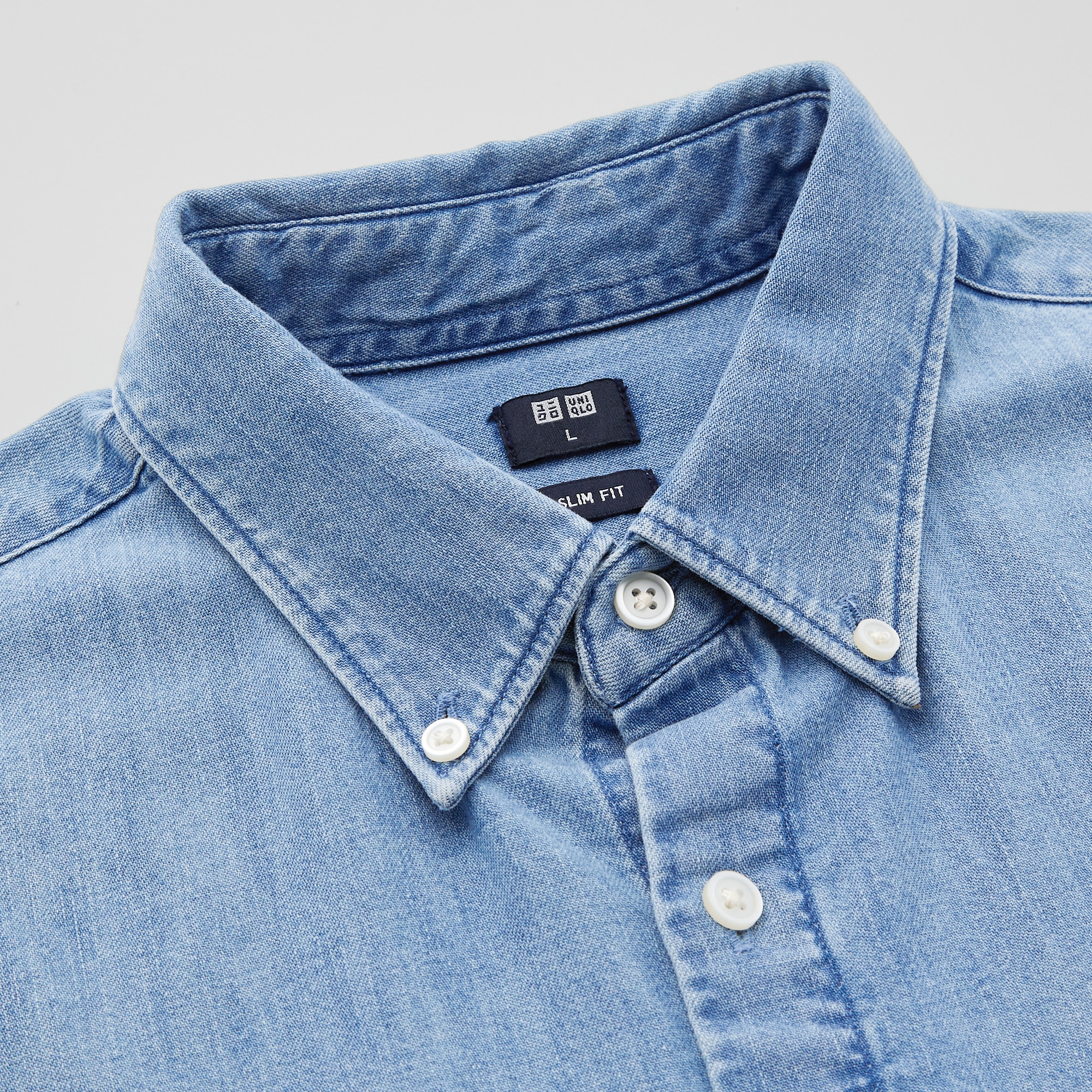 MEN DENIM SLIM-FIT LONG-SLEEVE SHIRT | UNIQLO US