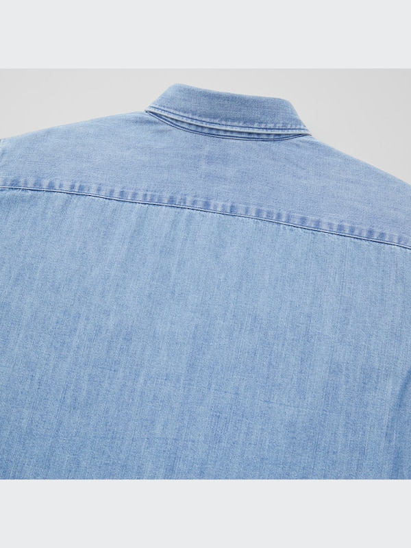Denim Slim-Fit Long-Sleeve Shirt