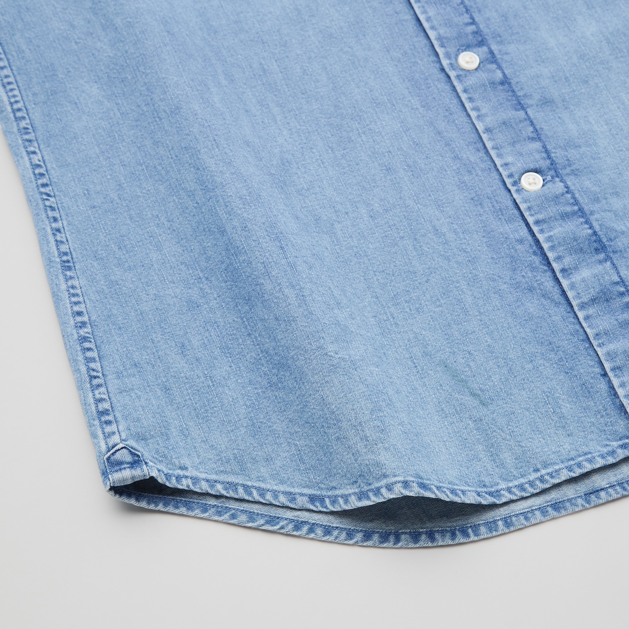 MEN'S DENIM SLIM FIT LONG SLEEVE SHIRT 
