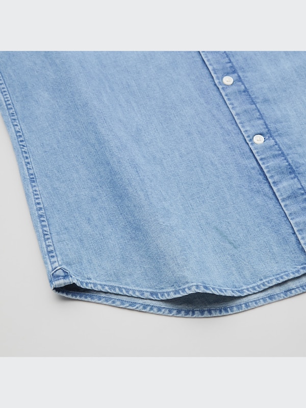 Denim Slim-Fit Long-Sleeve Shirt