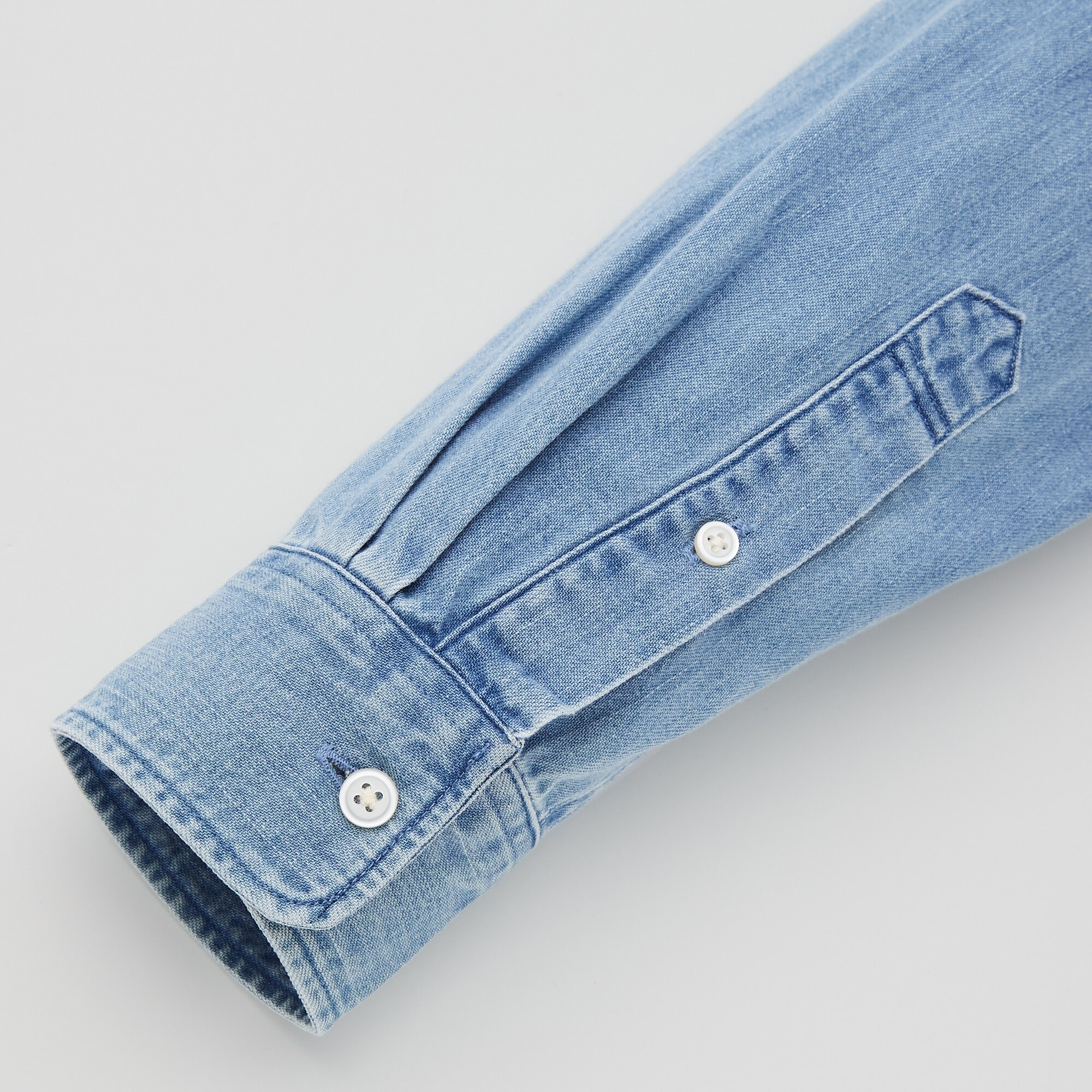MEN'S DENIM SLIM FIT LONG SLEEVE SHIRT 