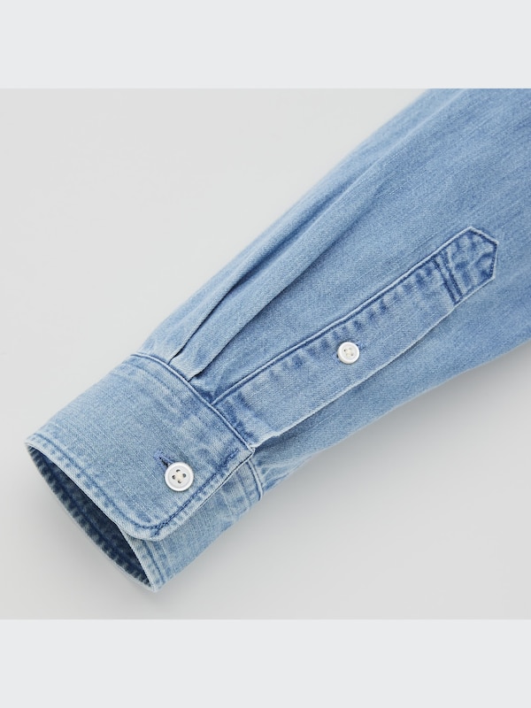 Denim Slim-Fit Long-Sleeve Shirt