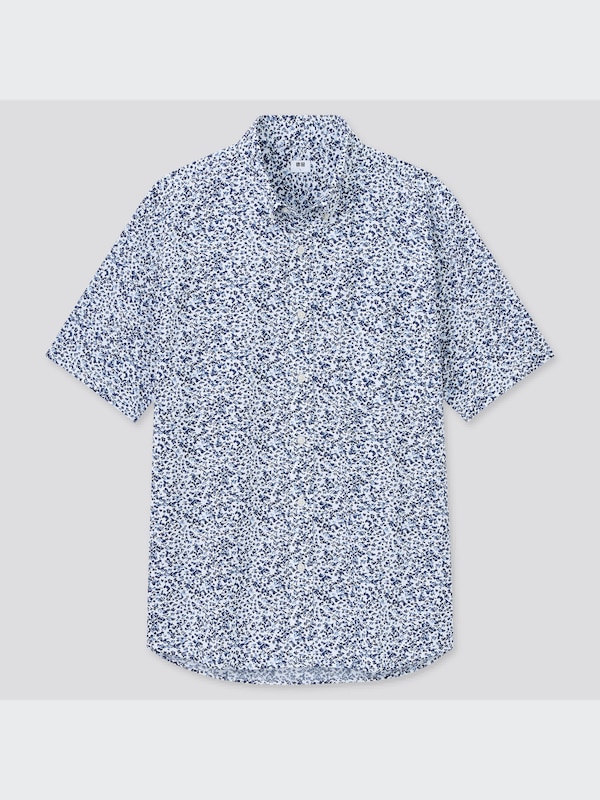 Extra Fine Cotton Broadcloth Short-Sleeve Shirt
